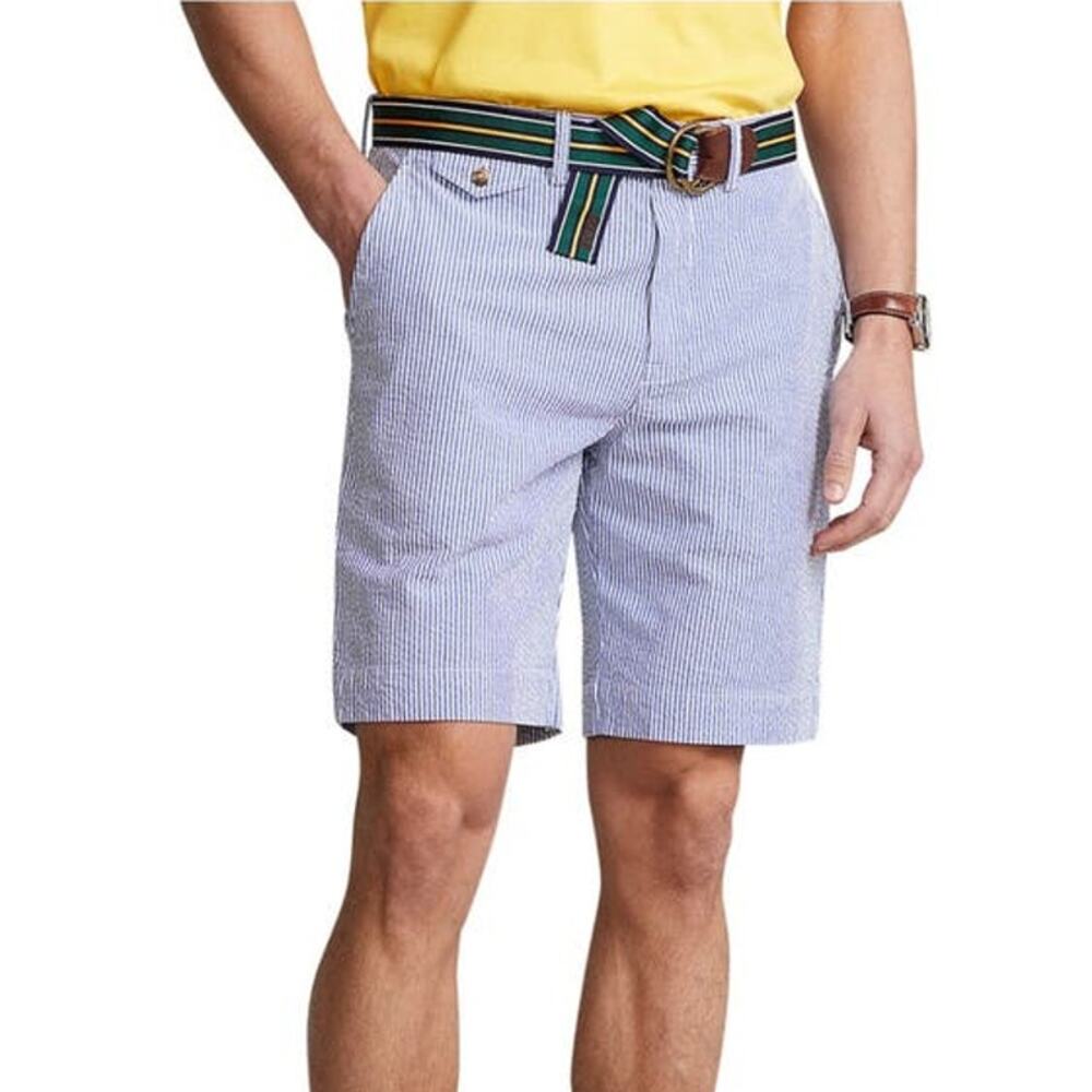 NEW Polo Ralph Lauren Mens Shorts Seersucker Classic 9 1/4" Stretch 42